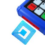 School cafeteria pin pad with RFID code scanner