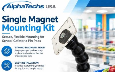 Single Magnet Mounting Kit: Secure, Flexible Mounting for School Cafeteria Pin Pads